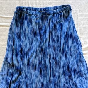 Full length blue skirt